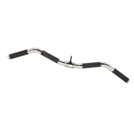 Commercial quality curl bar with 4 black knurled polyurethane grips for Western Canadian fitness facilities