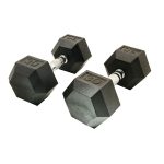 Commercial quality Rubber Hex Dumbbells 30 lbs