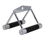 Seated row or chinning triangle cable attachment for commercial gym supply Alberta