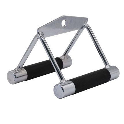 Seated row or chinning triangle cable attachment for commercial gym supply Alberta