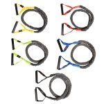 Resistance bands with handles with nylon covers for safety
