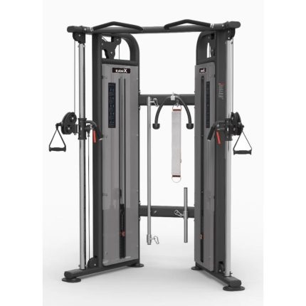 all-in-one training system with dual 170 lb weight stacks